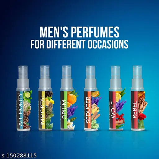 NEUD Luxury Perfume Gift Set 6 x 10 ml for Men | Wolf Immortal Rebel Opium Seducer Authority | Eau De Parfums | Amber, Vanilla, Citrus, Aquatic, Cedar, Sandalwood Scent | Long Lasting Fragrance EDP Set-Pack of 2