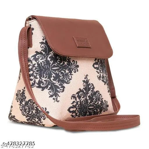 Zouk Mughal Motif Flap Sling Bag