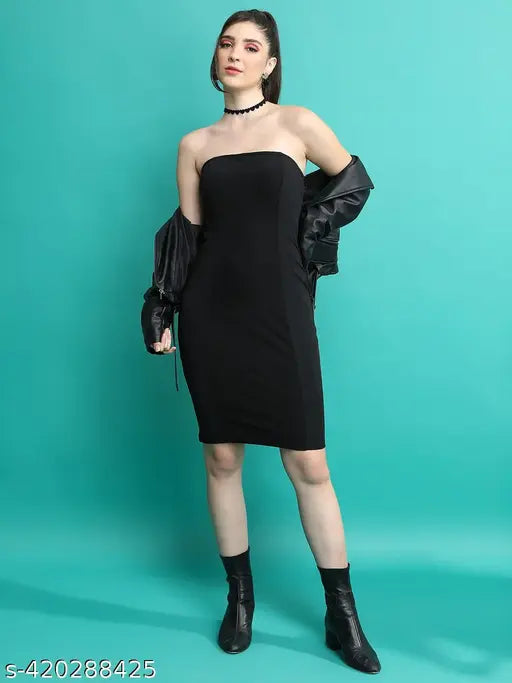 Ketch Women Black Solid Bodycon Dress