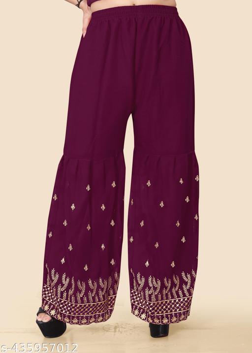 (( ZARI Embroidery + Georgtte )) Kurta sharara and dupatta set We make "palazzo set", "dupatta sets" , "sharara set",