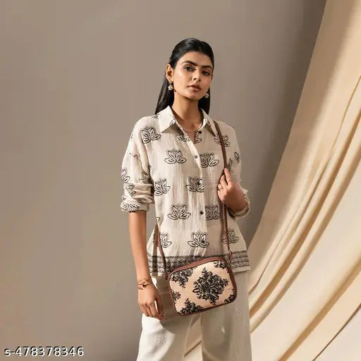 Zouk Mughal Motif Sling Bag