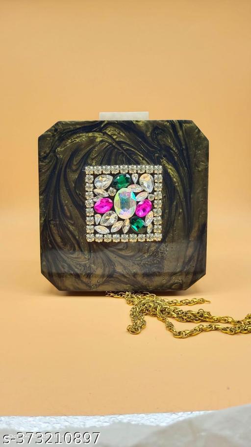 Designer Handbag Fashionable Unique Resins Clutch for Women With Unique Pattern Handmade Clutch Bag Embroidery Clutch Bag Purse For Bridal, Casual, Party, Wedding