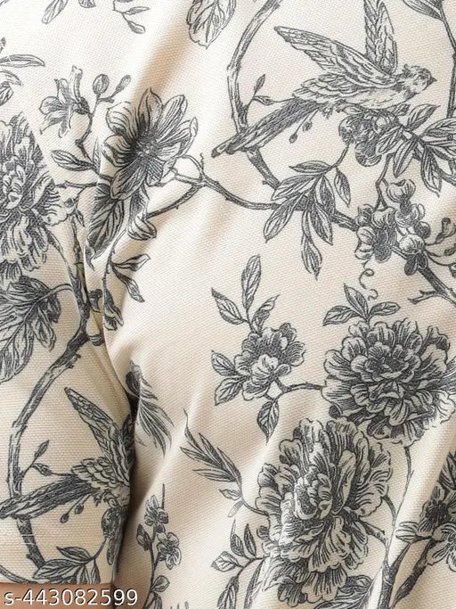 Bullmer Men's Floral Regular Spread Collar Multicolor Shirts