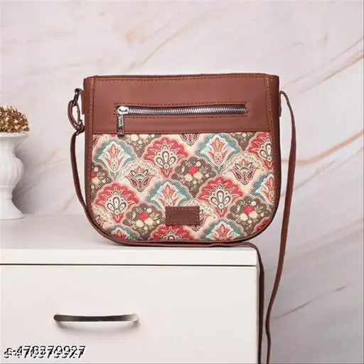 Zouk Mughal Art Multicolor U-Shaped Sling Bag