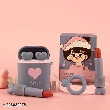 Korean Blue Airpod shape lipstick pack of 2