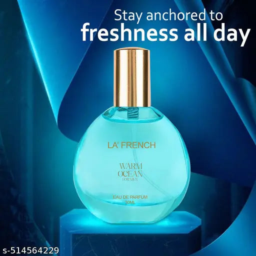 La French Warm Ocean Perfume for Men– 30ml | Premium Long-Lasting Fragrance for Men | Refreshing & Invigorating Scent for All-Day Freshness | Perfect for Casual & Formal Wear