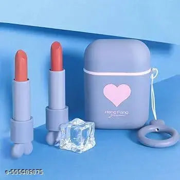 Korean Blue Airpod shape lipstick pack of 2