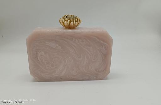 BEST INDIAN HANDICRAFT Designer & Stylish Stone Clutch for Women | Resin Embellished Stone Handmade Clutch Bag/Purse for Bridal Casual Party Wedding | Fancy Casual Women/Ladies Clutch Bag