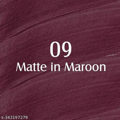 Glam21 Passion Matte Lip Ink | Upto 12-Hour Color Stay | Lightweight & Comfortable | Non-Sticky And Non-Drying - 09 Matte In Maroon,6gm
