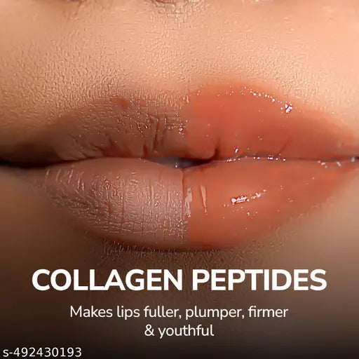 Mila Beaute Peptide infused Gloss I With HyaluronicAcid & Vitamin E I Hydrating I Plump & Fuller Lips I Non Sticky I Highly Pigmented|8 gm|Jamun Shot