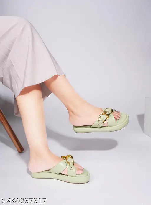 Selfiee Comfortable Slip on Platform Light Weight Trendy Party Sandals For Women and Girls