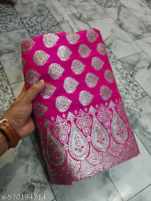 Satin Silk Rani  Patola Bridal Saree with Stone Work, Perfect for Wedding and Festive Occasions