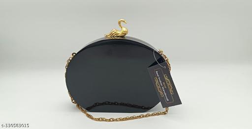 BEST INDIAN HANDICRAFT Black Designer Stone Clutch for women,Resin Crystal Stone Handmade Clutch Bag ,Clutch Bag Purse For Bridal, Casual, Party, Wedding For women and  Girls