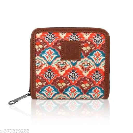 NFI essentials Mini Small Zipper Wallet for Women, Handmade Clutch Wallet for Girls, Purse for Female