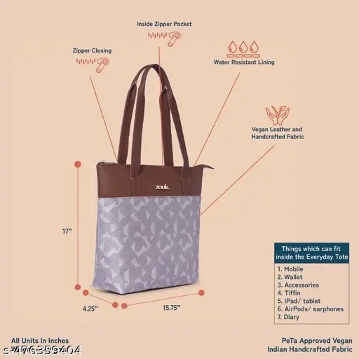 ZOUK Aravalli Abstract day to day Tote bag