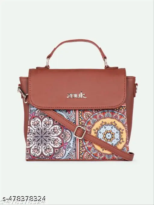 Zouk Multicolor Mandala Print Statement Sling Bag