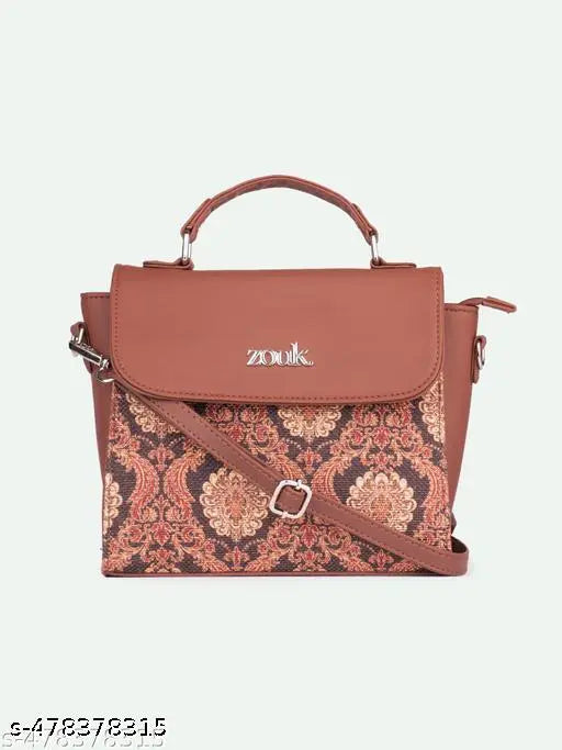 ZOUK Jodhpur Damask Statement Sling Bag