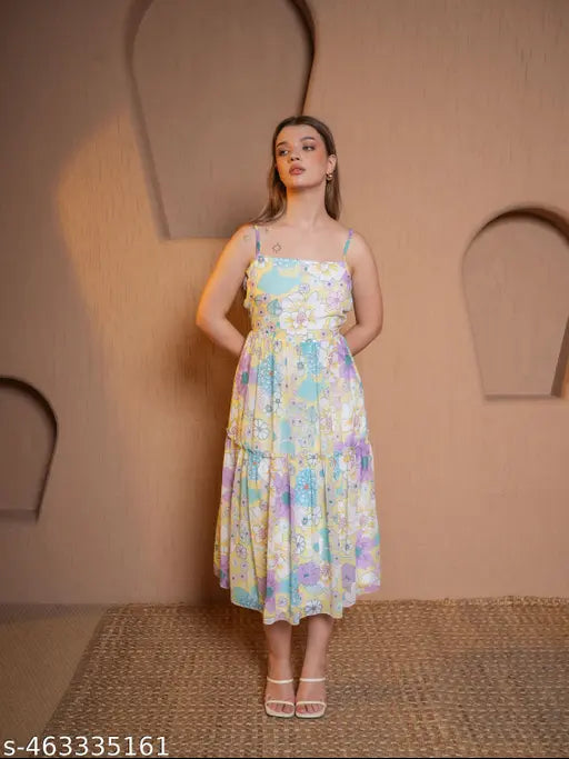 Purvaja Women's Square Neck Dress