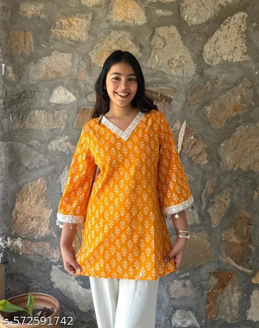 trendy stylish cotton fabrice printed a beautiful westrn top for women