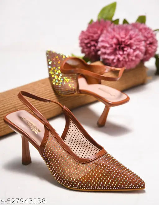 Selfiee Beautiful Spool Heels Comfortable & Trendy Party Heel Sandals For Womens & Girls