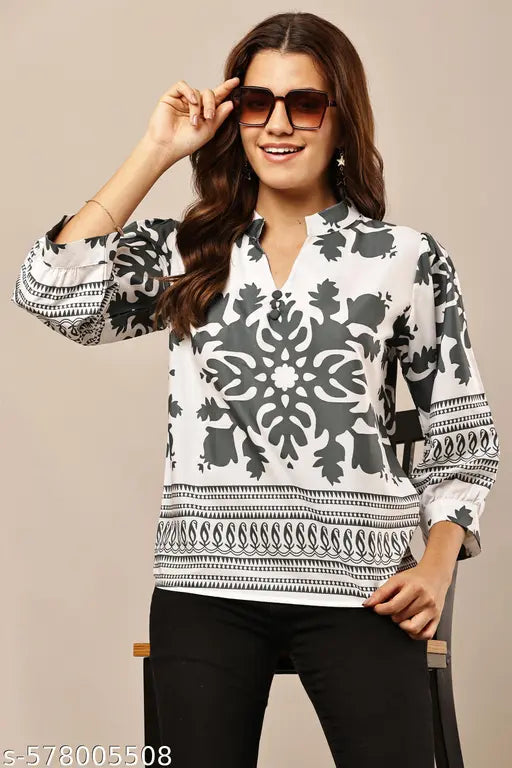 Women's Boho-Chic Printed Tunic Top