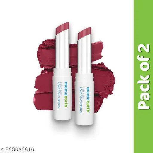 Mamaearth Soft Matte Long Stay Lipsticks- 03 Grape Wine 3.5 g (Pack of 2)