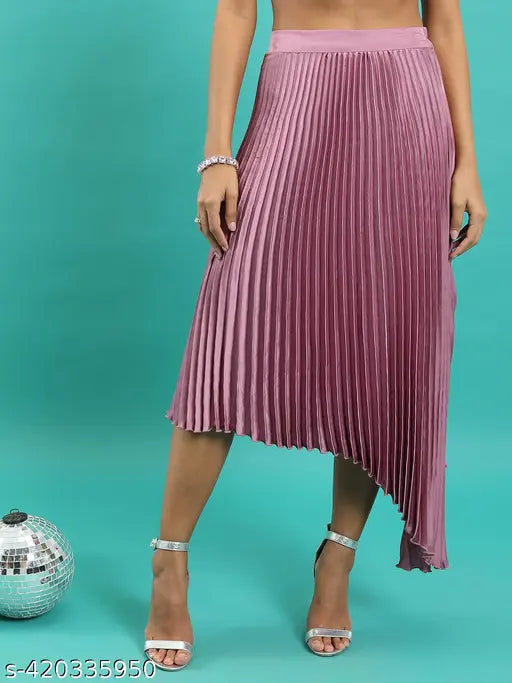 Ketch Women Pink Midi Skirt