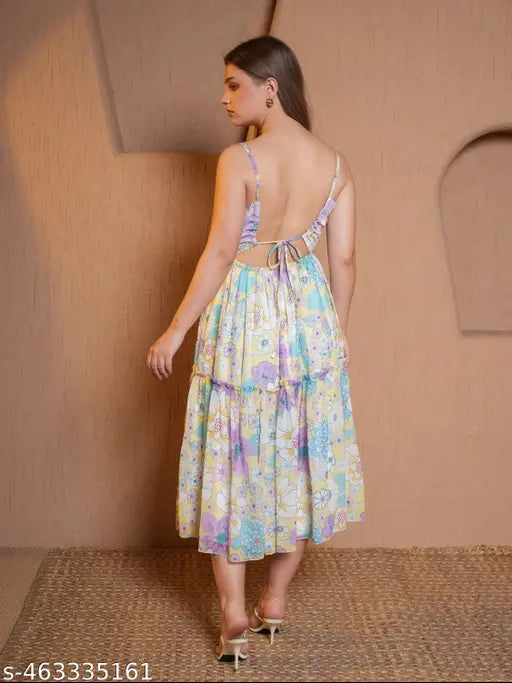 Purvaja Women's Square Neck Dress