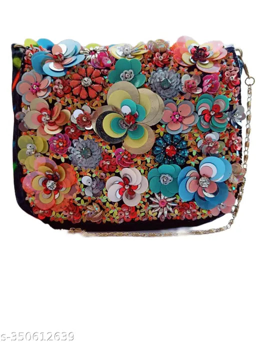 ATTRACTIVE HAND MADE BEADED PARTY WEAR CLUCH BAG GIRLS AND WOMEN