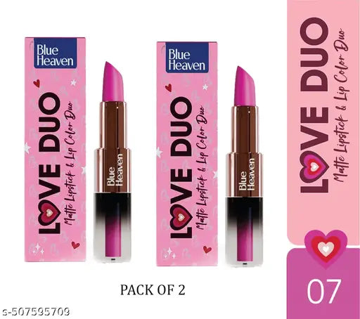 Blue Heaven Love Duo Liquid Lip Color S7    (1.5ml+4g) ( Pack of 2 )