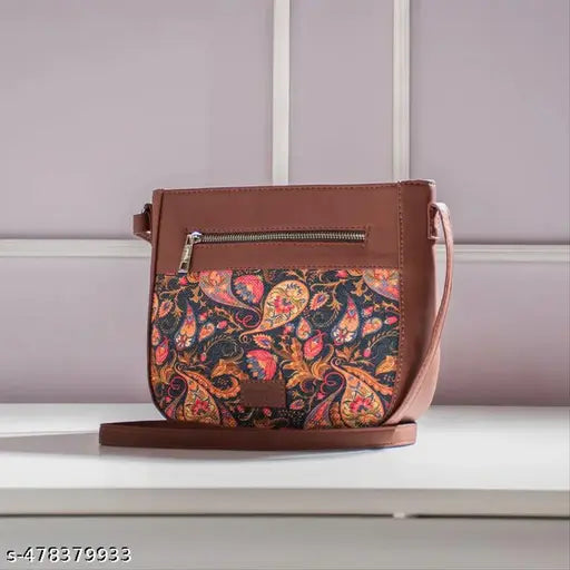 Zouk Paisley Print U-Shaped Sling Bag
