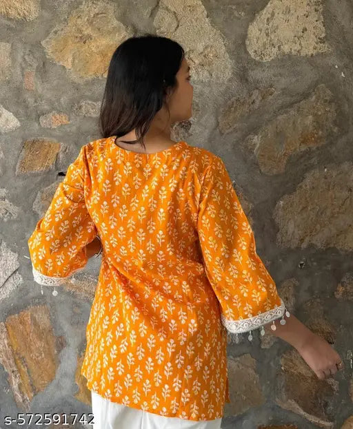 trendy stylish cotton fabrice printed a beautiful westrn top for women