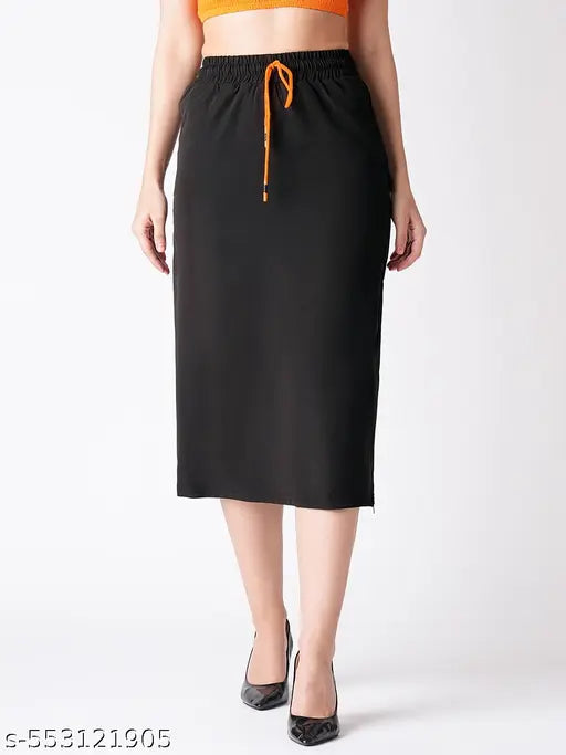 Globus Women Black Straight Midi Skirt