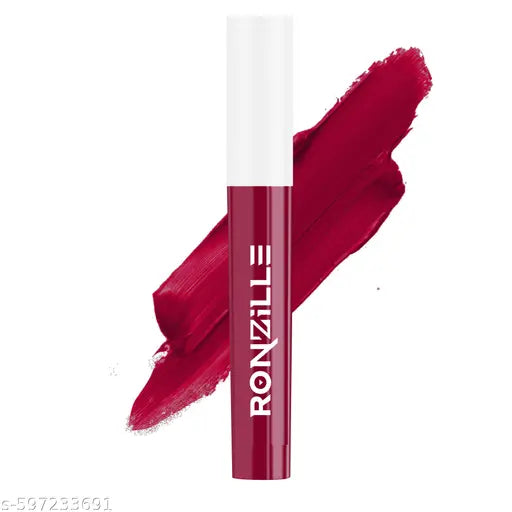 Ronzille Matte Liquid Lipstick & Lip Gloss Set  (Red Edition,12ml)