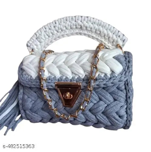 Handcrafted Ethnic Sling Bag with Intricate Tassel Detailing, Chain Shoulder Strap, and Elegant Design - Perfect for Casual and Formal Occasion
