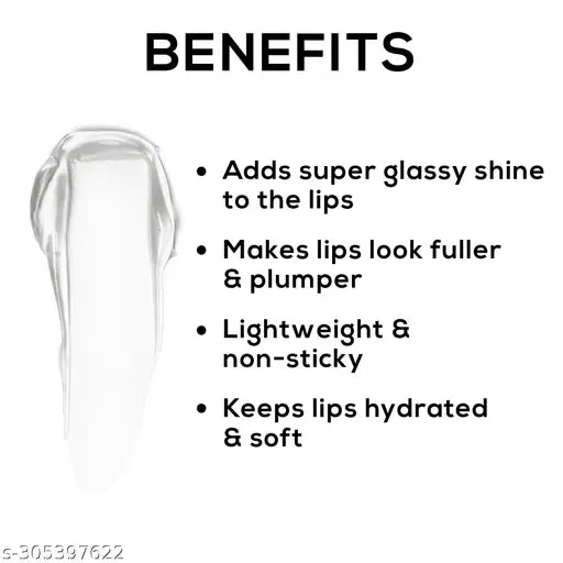 RENEE Hot Lips Clear Lip Gloss 4.5ml, High Glassy Shine Enriched with Vitamin E | Lightweight, Non Sticky Hydrating Formula