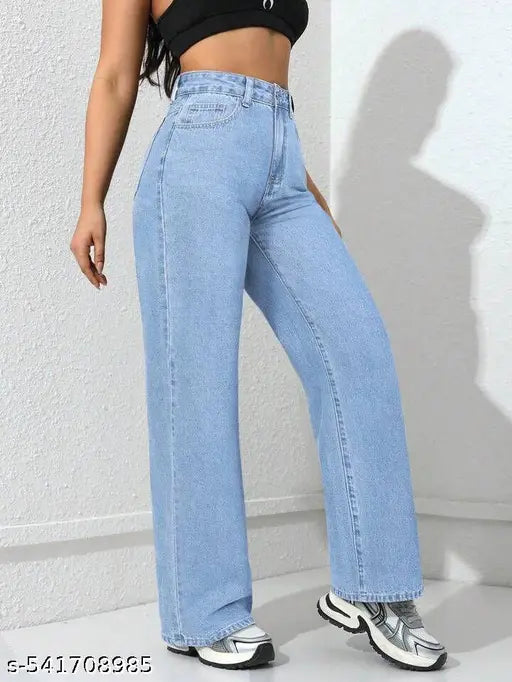 H&H ICE BLUE Essnce High Waist WIDE LEG WOMEN DENIM  Jeans