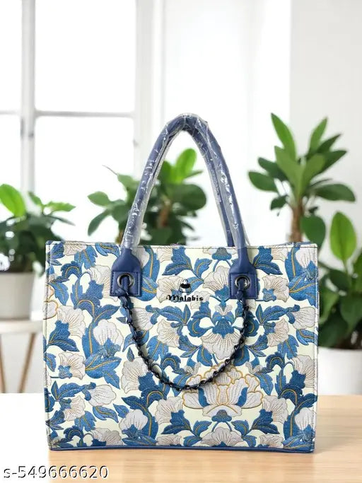 Premium Flower Printed PU Leather Handbag for casual, office, or evening outings