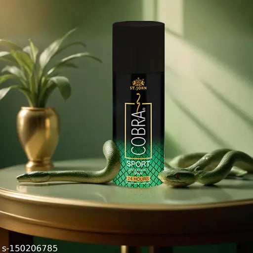 ST.JOHN Deodorant for Men | Cobra 24 Hours Freshness Long Lasting Limited Edition Deo Sports Deodorants 150 ml