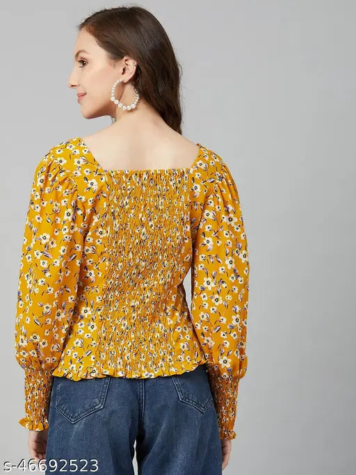 Marie Claire Women's Mustard Tops & Tunics