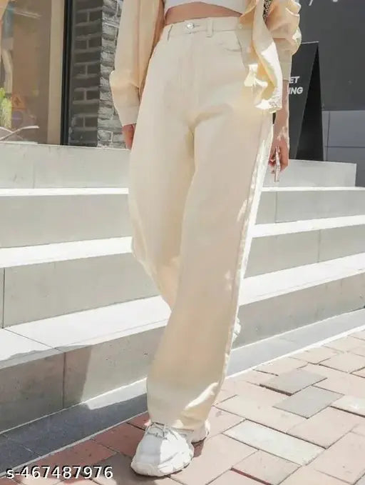 HIGH WAIST WIDELEG JEANS