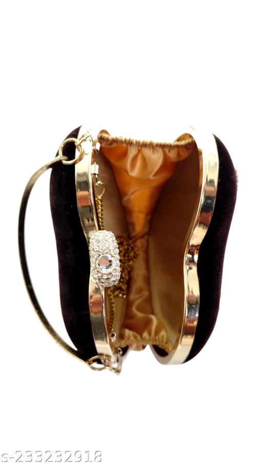 Lemonius Pearls Stylish unique women heart shape clutch