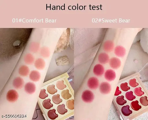 Cappuvini Matte Lipstick Palette | 2 Lipstick Palettes with 18 Total Shades | Nude Brown Pink Red Tones / Soft Pastel to Bold Tones | Korean Kawaii Aesthetic For Women and Teens | Smudge-Proof Lip Tint | Long-Lasting Waterproof Formula