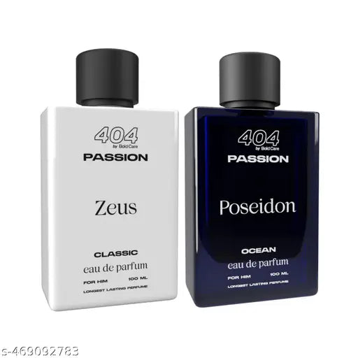 Bold Care Zeus + Posiedon Long Lasting Perfume Combo for Men 200ML (Pack of 2 Items 100ML Each)
