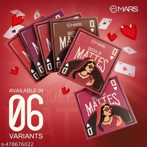 MARS Queen of Mattes Liquid Lipsticks Box Set of 3 (13.5 ml) (BLUSHED NUDES) | Smudgeproof & Transferproof | Intense Pigmentation Long-Lasting Wear | Customizable Colors | Matte Finish