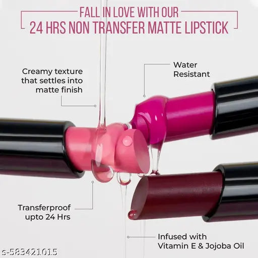 Insight Make-Up Essentials  24 Hrs Non Transfer Matte Lipstick 3g (17- I'M Tamed)