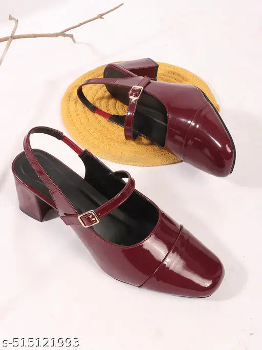 Hitway Trendy Classy Close Toe Perfect for Every Occasion Block Heel Sandal Womens And Girls