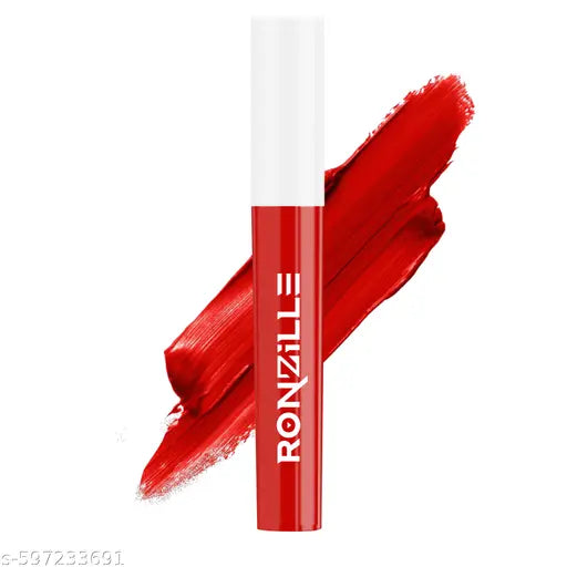 Ronzille Matte Liquid Lipstick & Lip Gloss Set  (Red Edition,12ml)