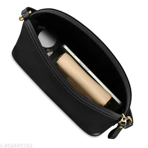 Fastrack Black Casual Sling Bag for Women