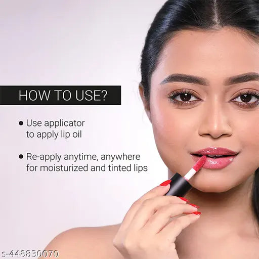 Iba Must Have High Shine Lip Oil with Vitamin C for Making Lips Brighter and Pinker | Long-Lasting Nourishment and Hydration | Soft and Natural Lips | Shade - 02 Mocha Glaze, 2.6ml